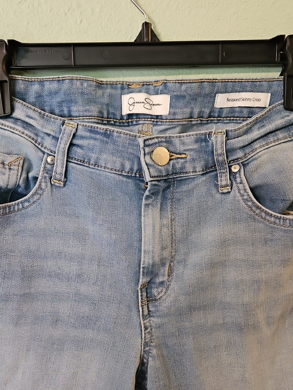 Jessica Simpson Light Blue Womens Relaxed Skinny Crop Jeans